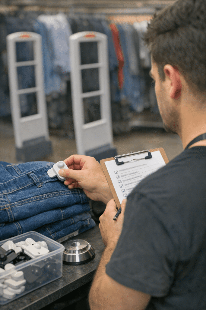 ایمن موج - ۵ اشتباه رایج فروشگاه‌ها در استفاده از دزدگیر لباس (گیت فروشگاهی)